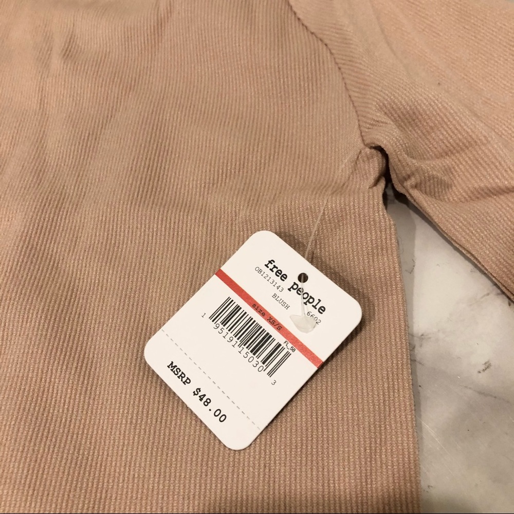 Free People Seamless Turtleneck Bodysuit Blush - Picture 8 of 9